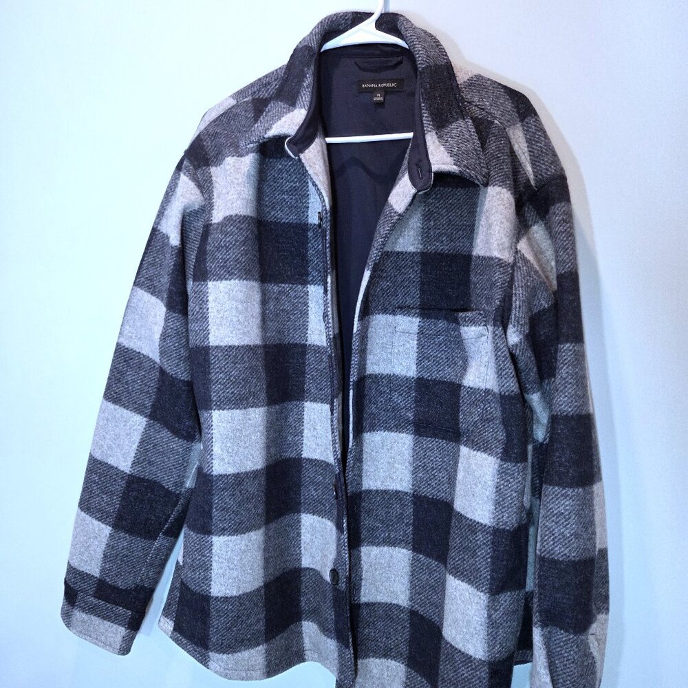 NWOT Banana Republic Plaid Heritage Jacket with Side Pockets Size XL